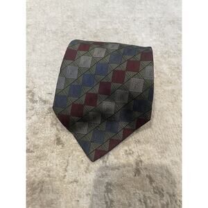 Vintage Modules Silk‎ Tie Geometric Square Multicolor Made In Japan 4”